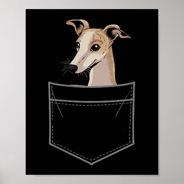 Cool Whippet Design For Men Women Pet Dog Whippet  Poster (Front)