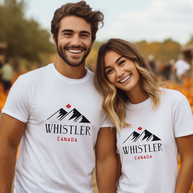 Cool Whistler Canada Mountains Maple Leaf  T-Shirt (Creator Uploaded)