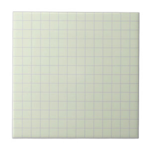 Cool White & Lilac Chequered Pattern Retro Ceramic Tile