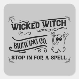 Cool wicked with brewing Company Square Sticker