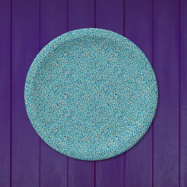 Cool Wild Crocodile Skin Teal Texture Swamp Party Paper Plate (Creator Uploaded)