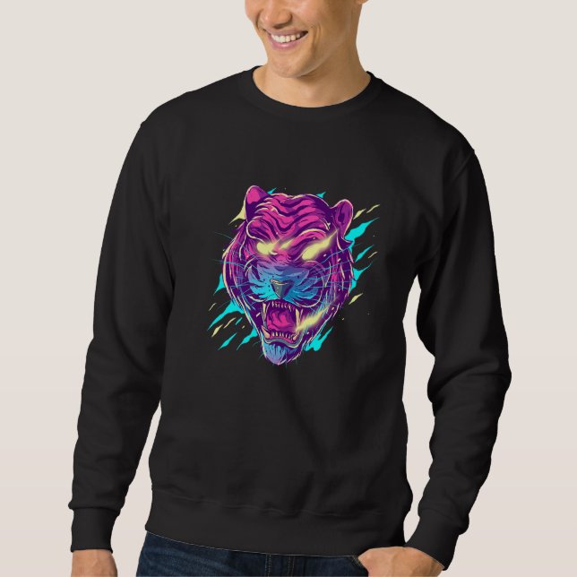 Cool Wild Demon Tiger Novelty Graphic Tees & Cool  (Front)