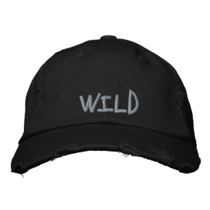 Cool Wild Quote Lavender Purple Black Fun Embroidered Hat
