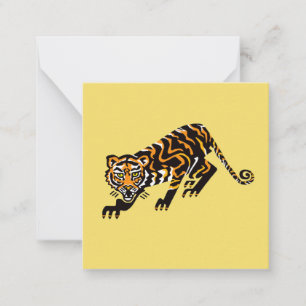 Cool  wildcat - TIGER- Wildlife - Yellow Card