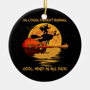 Cool Wind In My Hair Witch Ceramic Ornament