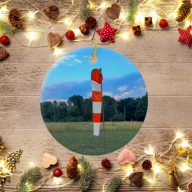 Cool windsock Photo,Merry Christmas,Personalise Ceramic Ornament (Creator Uploaded)