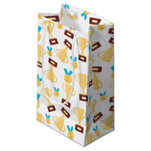 cool winner trophy tiled small gift bag