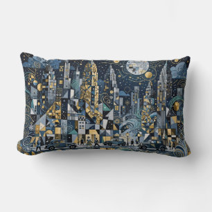 Cool Winter In The Big City Lumbar Cushion