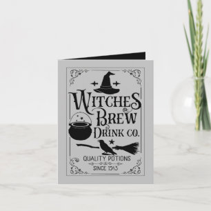 cool witch brew add sentiment Halloween Card