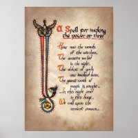 cool witch spell party Poster 