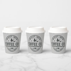 cool witches brew coffee Halloween party Paper Cups