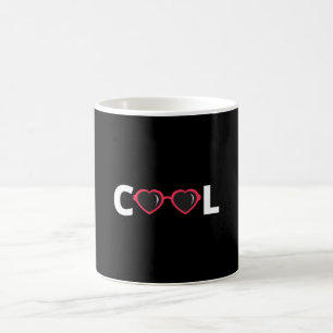 Cool - with red heart sunglasses coffee mug