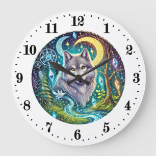 Cool wolf animal lovers Clock