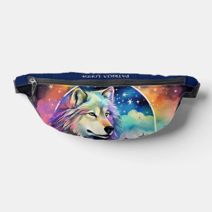 Cool wolf lovers add name  bum bags