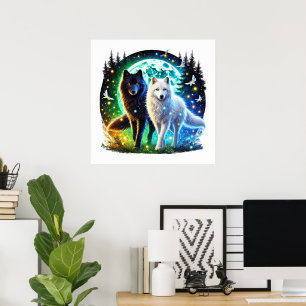 Cool wolf lovers animal poster