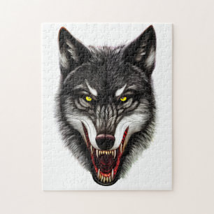Cool Wolf Portrait Jigsaw Puzzle