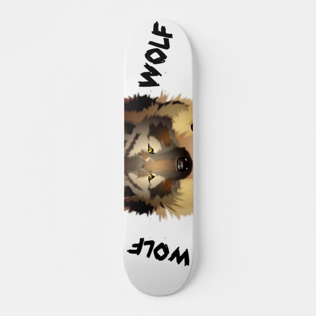 Cool Wolf Skateboard Deck (Front)