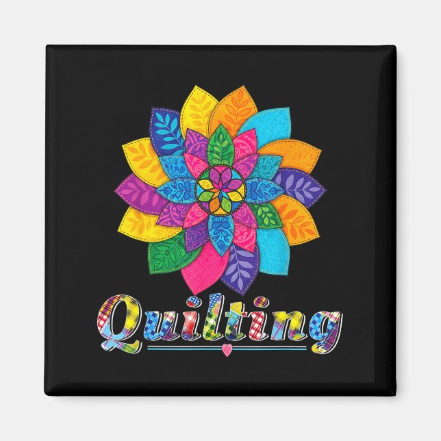 Cool Women Quilting Sewing Love Quilt Patterns Qui Magnet (Front)