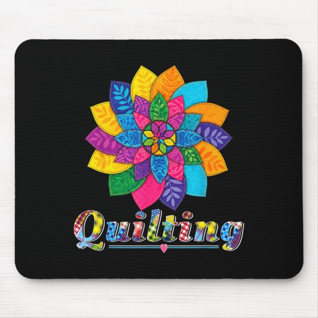 Cool Women Quilting Sewing Love Quilt Patterns Qui Mouse Pad (Front)