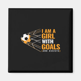 Cool Womens Motivational Goals I Am A Girl With Go Magnet