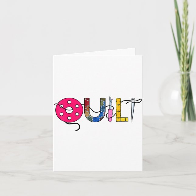 Cool Womens Quilt Quilting Sewing Hobby Crafter Gi Card (Front)