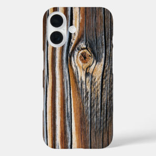 COOL Wood Grain Pattern iPhone 16 Case
