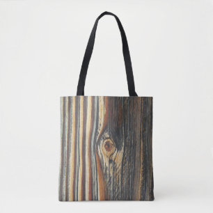 COOL Wood Grain Pattern Tote Bag