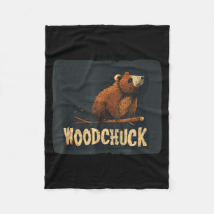 Cool Woodchuck Costume For Groundhog Lovers Fleece Blanket