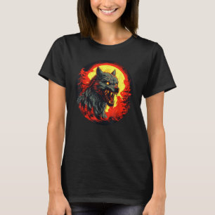 Cool Woodland Werewolf Costume for Halloween Party T-Shirt