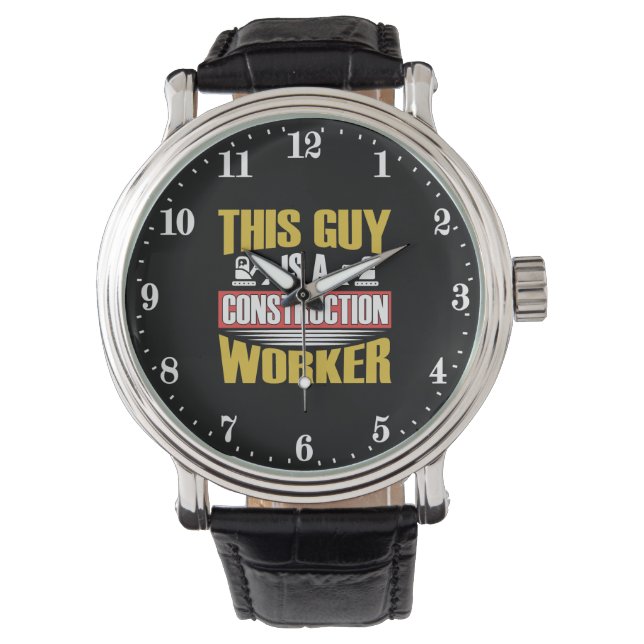 Cool worker word art  watch (Front)