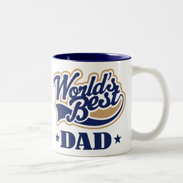 Cool World's Best Dad Gift Two-Tone Coffee Mug (Right)
