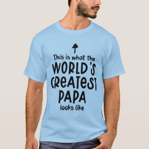 Cool world's greatest Papa word art T-Shirt