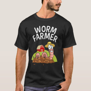 Cool Worm Farmer For Men Women Red Wiggler Worm Co T-Shirt