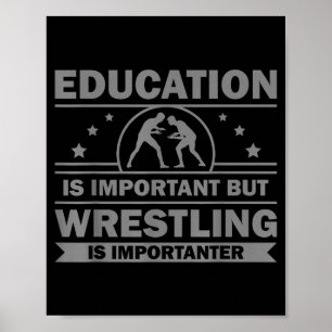 Cool Wrestling Design For Men Women Kids Wrestler  Poster