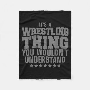 Cool Wrestling Design For Men Women Wrestler Wrest Fleece Blanket