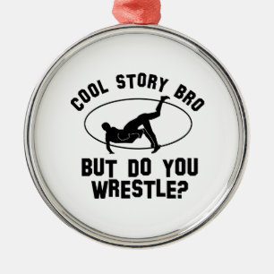 cool wrestling designs metal ornament