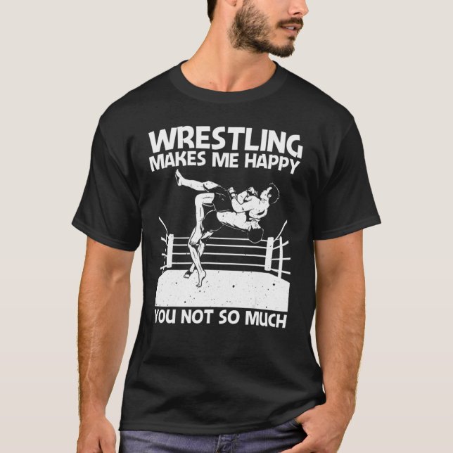 Cool Wrestling For Men Women Wrestler Wrestling Lo T-Shirt (Front)
