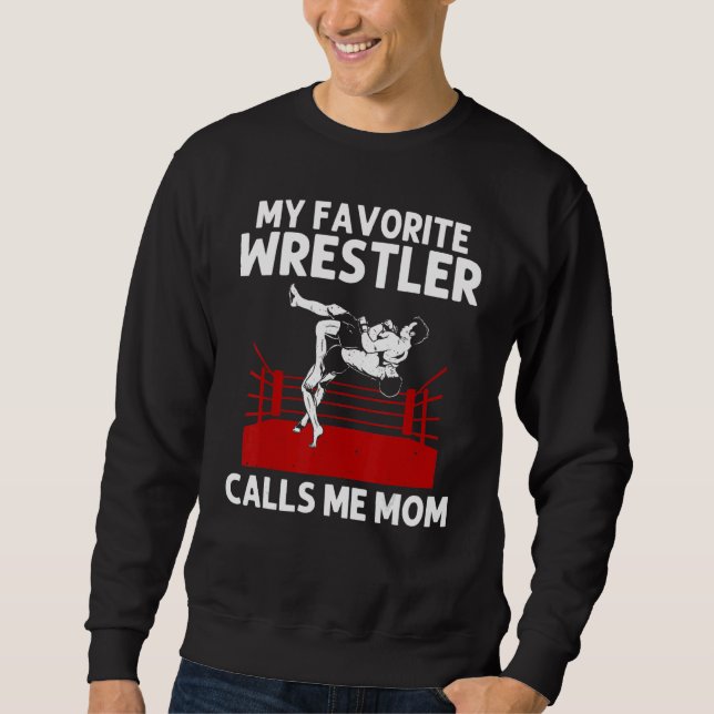 Cool Wrestling For Mom Mama Wrestler Sports Wrestl Sweatshirt (Front)