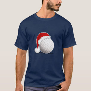 Cool Xmas Golf ball fan design Merry Christmas T-Shirt