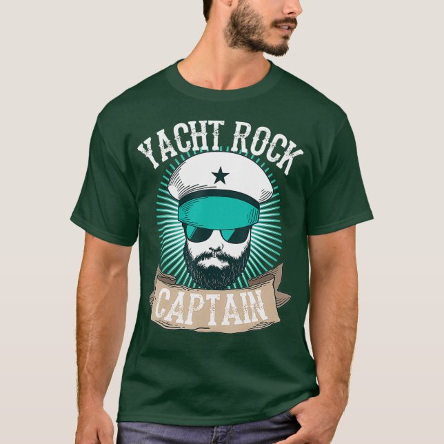 Cool Yacht Rock Captain  Funny Music Lover Boat T-Shirt (Front)