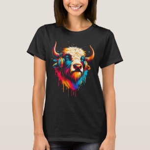 Cool Yak Headphone Music Art Christmas Birthday T-Shirt