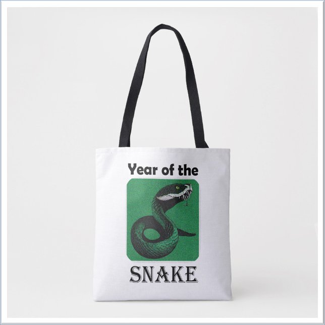 Cool Year of the Snake Chinese Zodiac Tote Bag (Creator Uploaded)