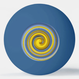 Cool yellow and blue ping pong ball