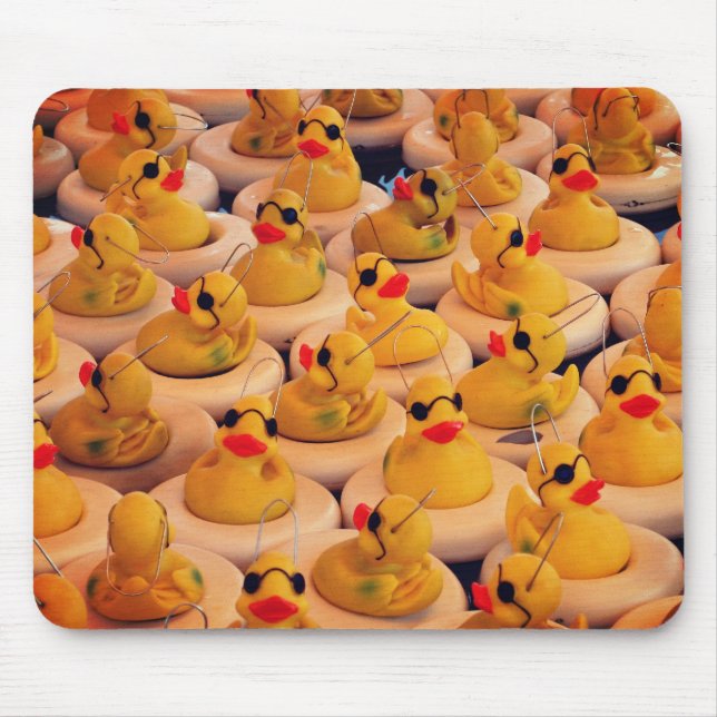 Cool Yellow Rubber Ducks  Mouse Pad (Front)