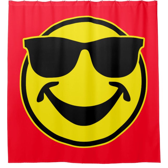 Cool yellow + your backg. & ideas shower curtain (Front)