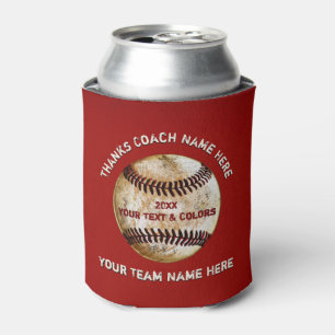 Cool yet Cheap Baseball Coach Gifts, Personalised Can Cooler