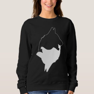 Cool Yin Yang Dog Cute German Shepard With White I Sweatshirt