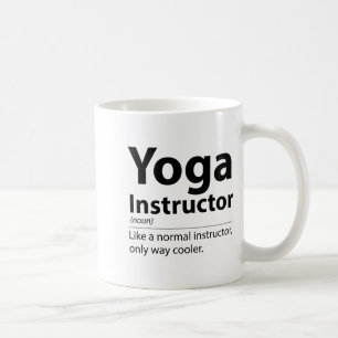 Cool Yoga Instructor Definition Funny Yoga Lover  Coffee Mug