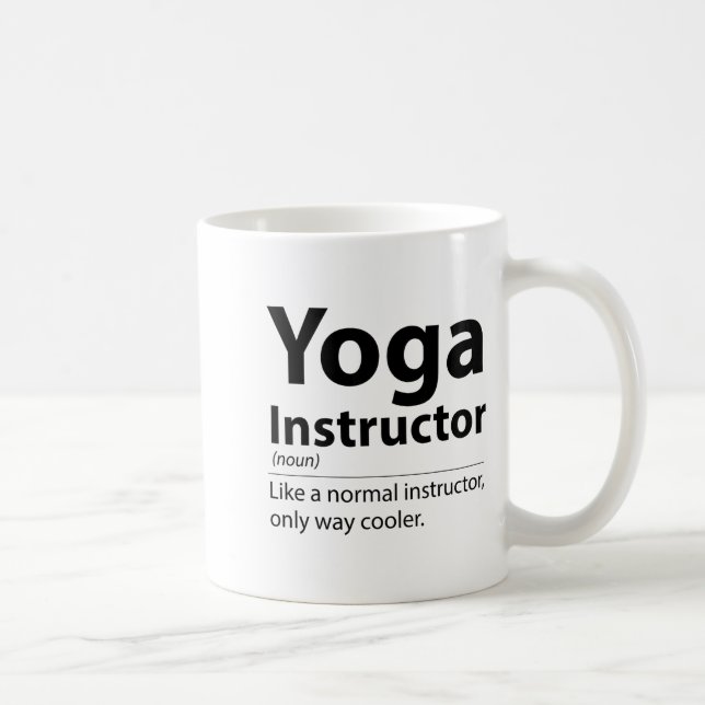 Cool Yoga Instructor Definition Funny Yoga Lover  Coffee Mug (Right)