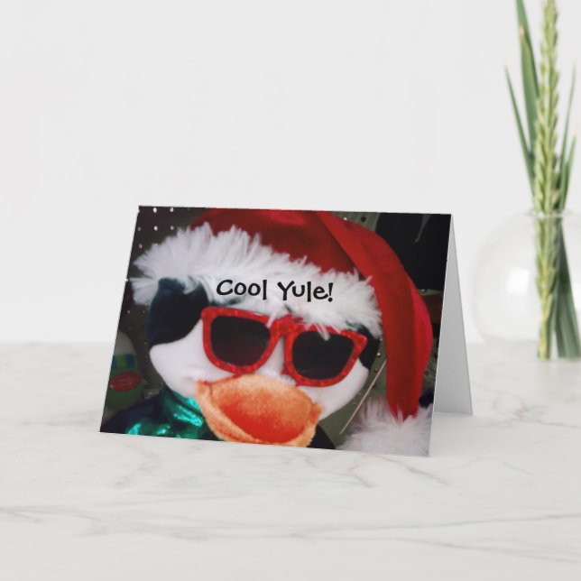 "COOL YULE / RAD NEW YEAR DUDE" HOLIDAY CARD (Front)